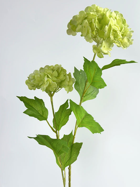 Real Touch Snowball Flower in Bud Green