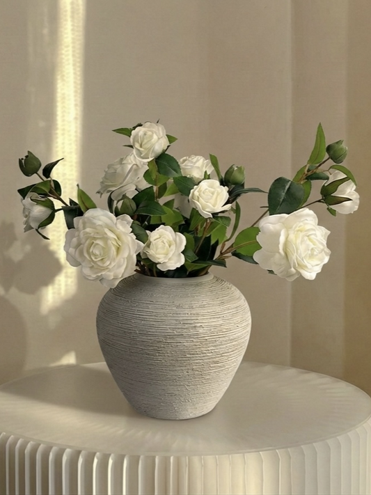 4-Head Real Touch White Spray Rose (Single-Stem Price)