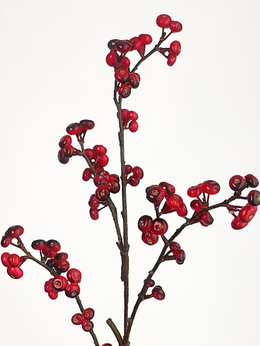Classic Faux Holly Berry Branch (Single-Stem Price)