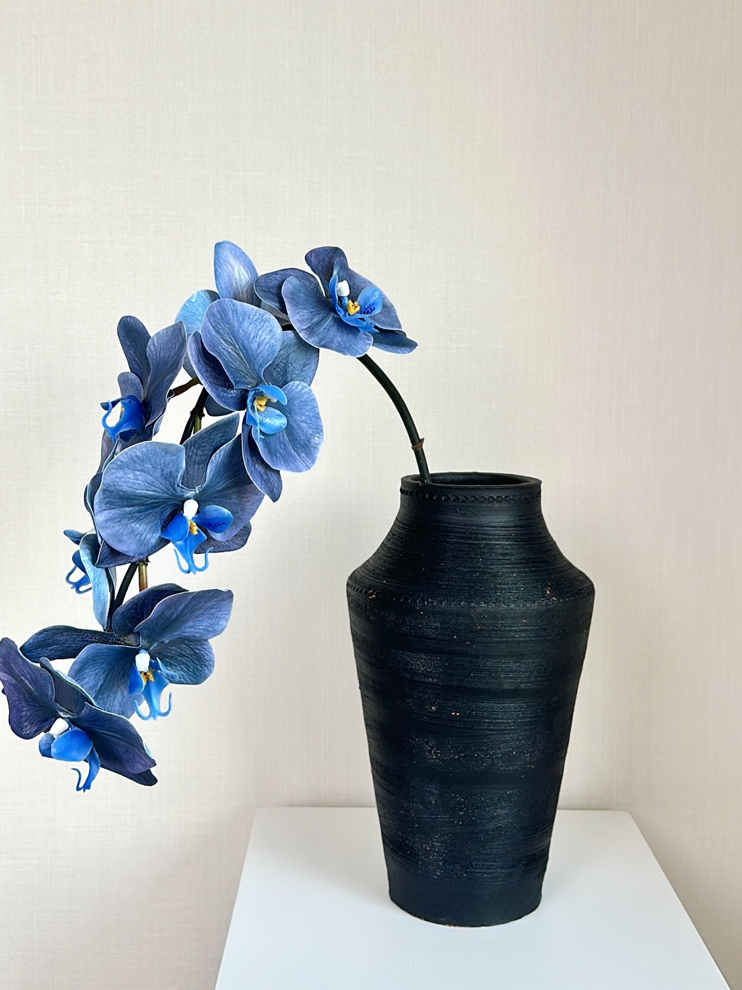 Deluxe Real Touch Phalaenopsis Orchid in Enchanted Blue (Single-Stem Price)