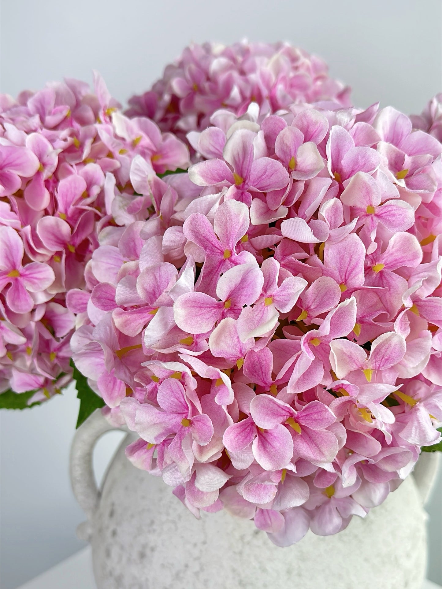 Real Touch Long Stem Hydrangea in Light Pink