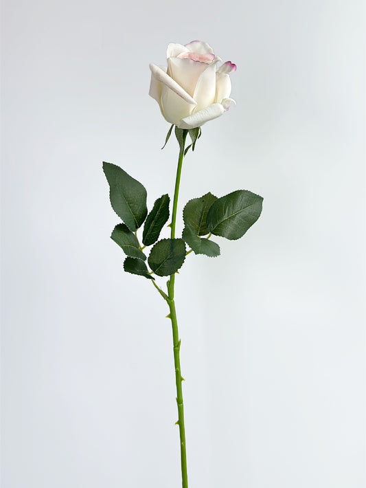 Real Touch White Budding Rose