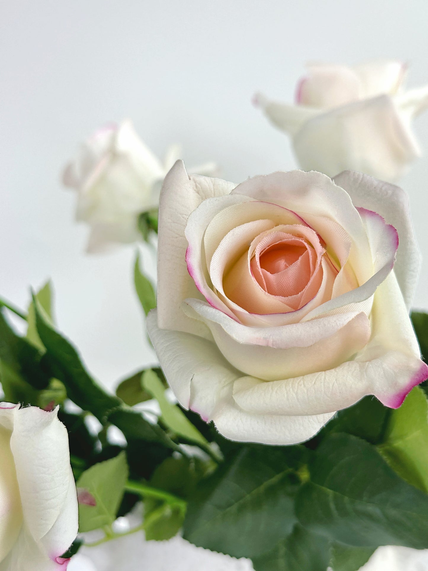 Real Touch White Budding Rose (Single-Stem Price)