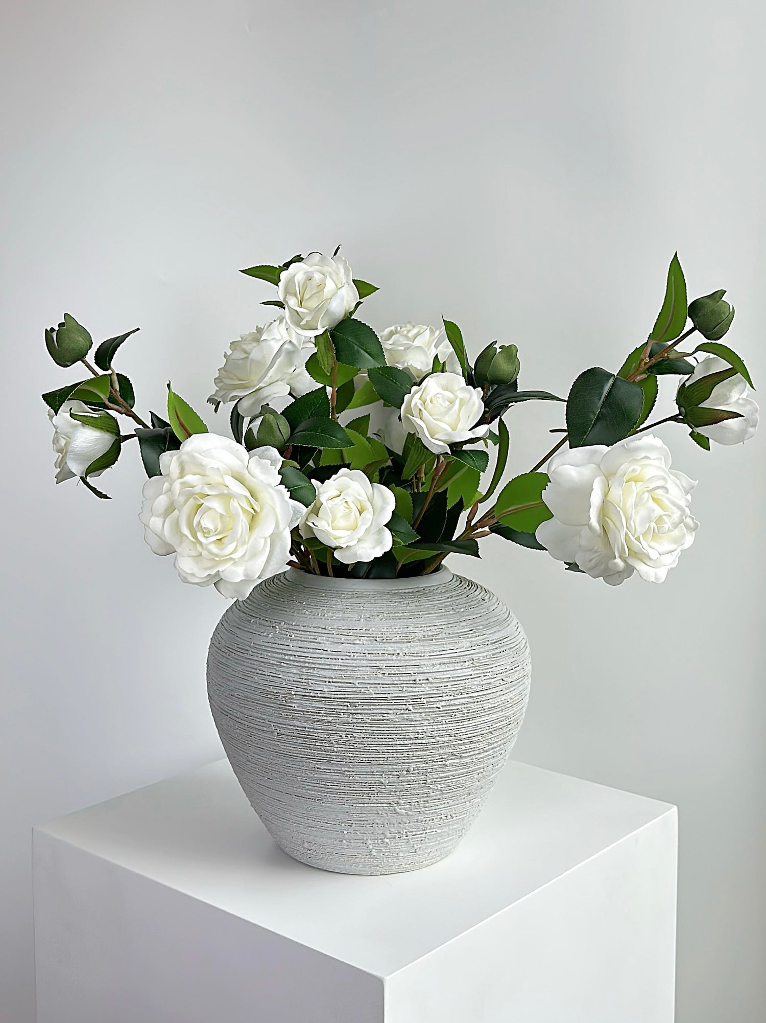 WHITE FAUX FLOWERS