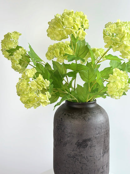 Real Touch Snowball Flower in Bud Green