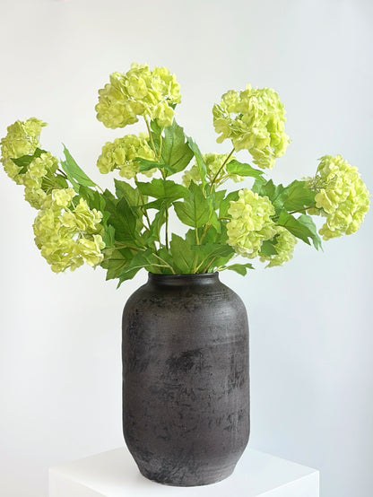 Real Touch Snowball Flower in Bud Green