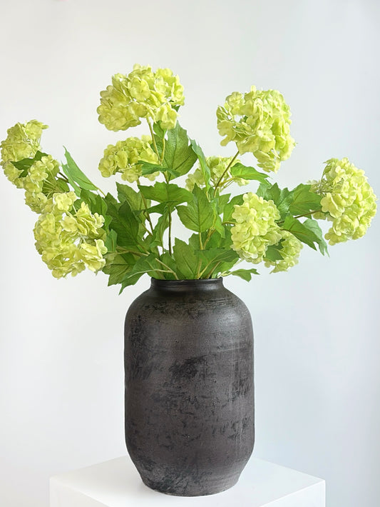 Real Touch Snowball Flower in Bud Green
