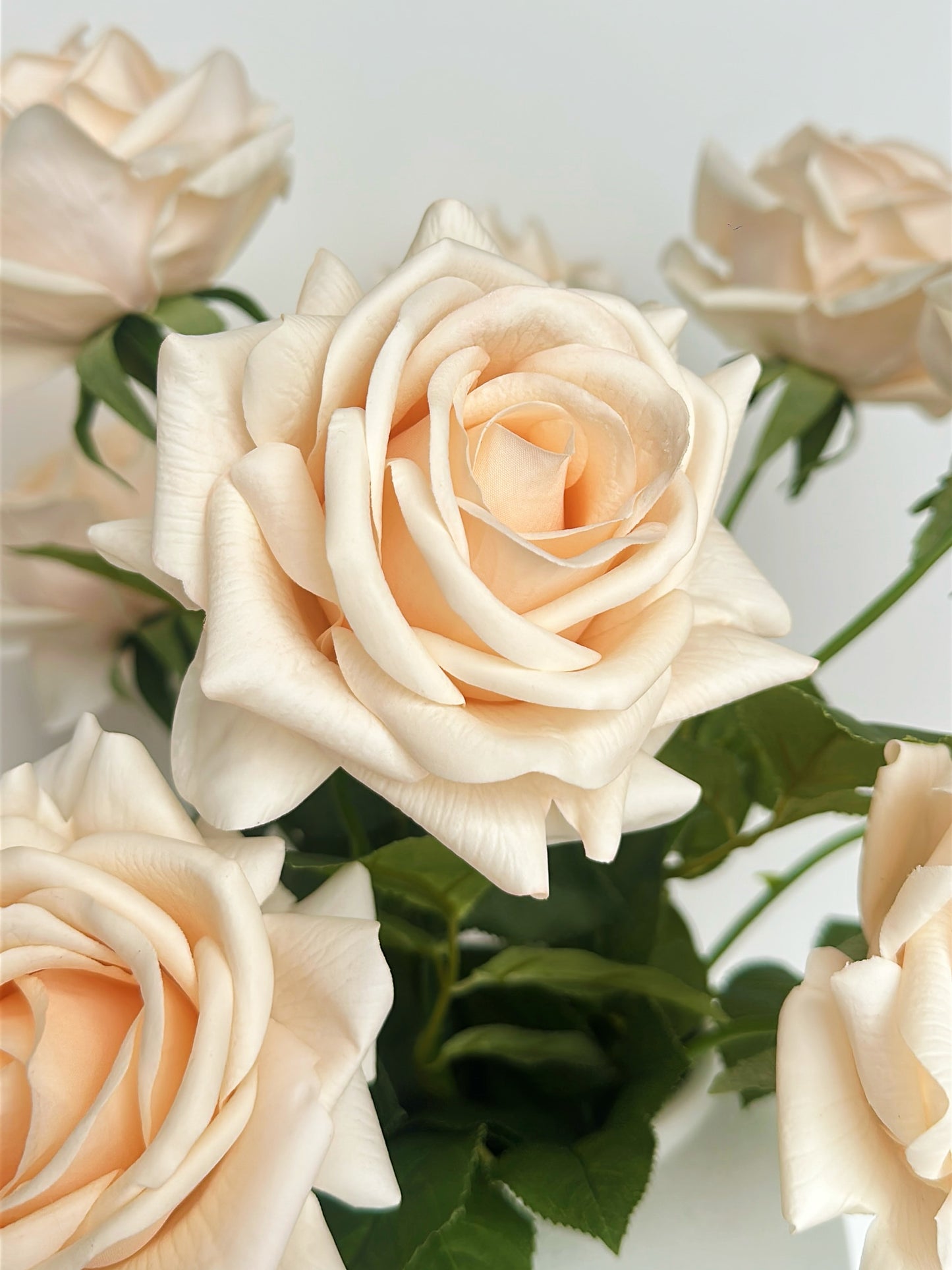 Deluxe Real Touch Rose in Champagne Color (Single-Stem Price)