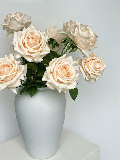 Deluxe Real Touch Rose in Champagne Color (Single-Stem Price)