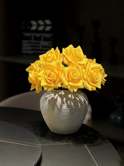 Deluxe Real Touch Rose in Sun-Kissed Yellow (Single-Stem Price)