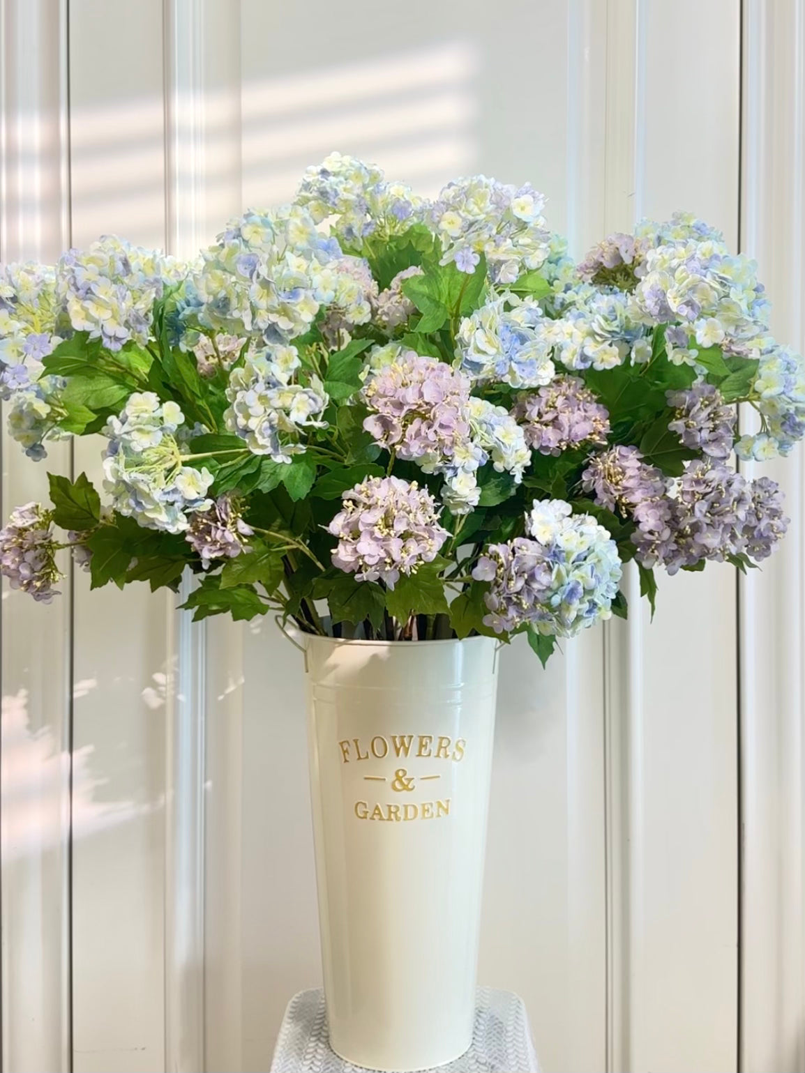 Artificial 4-Head Real Touch Snowball in Lavender Purple (Single-Stem Price)