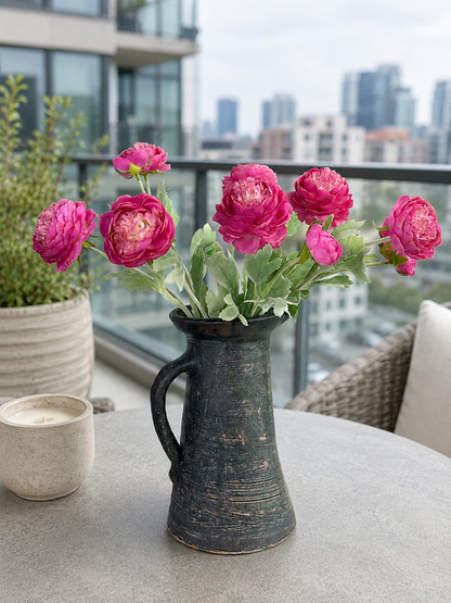 Artificial Blooming Ranunculus Bundle in Fuchsia Pink (Bundle Price)