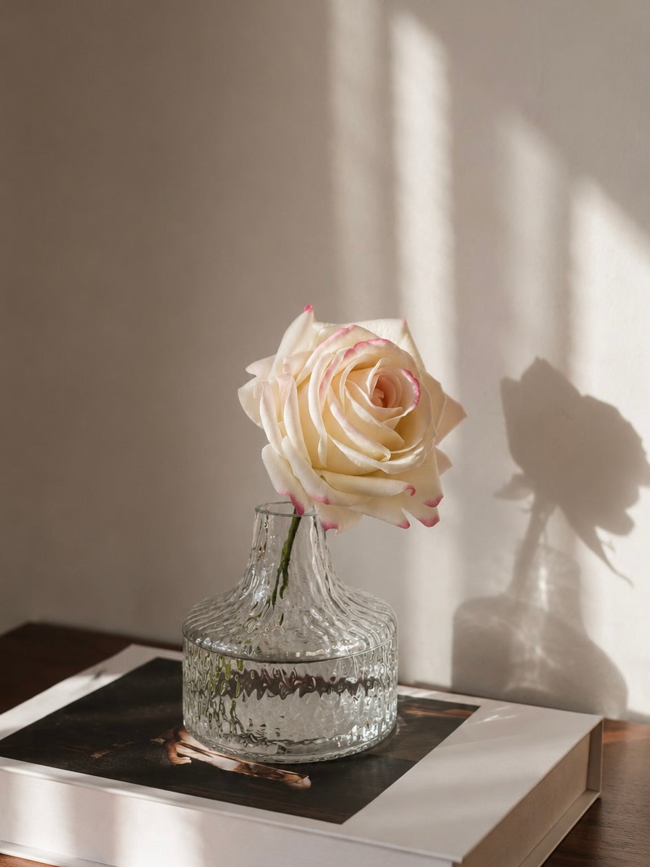 Deluxe Real Touch Rose in Blush Pink - 1 Stem