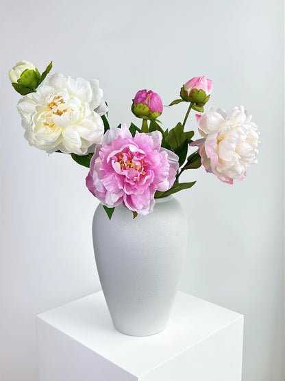 2-Head Luxury Peony Flower in Purple Pink