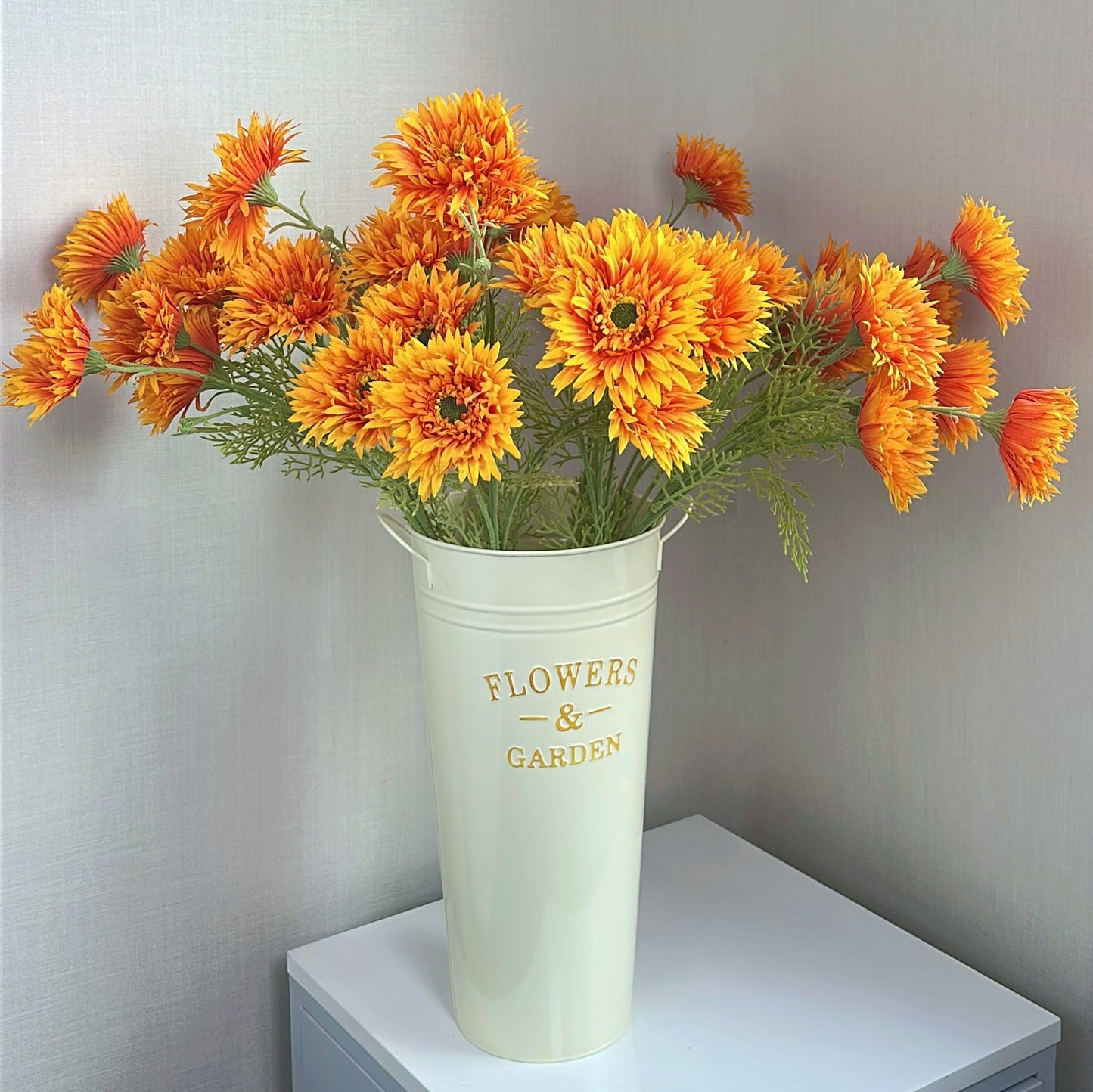 Artificial Gerbera Daisy in Golden Yellow