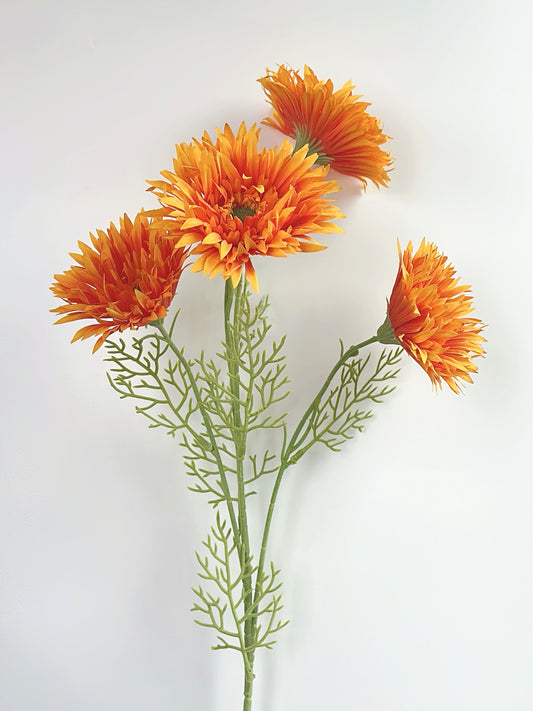Artificial Gerbera Daisy in Golden Yellow