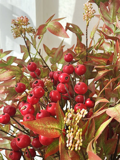 Artificial Red Berry Spray (Single-Stem Price)