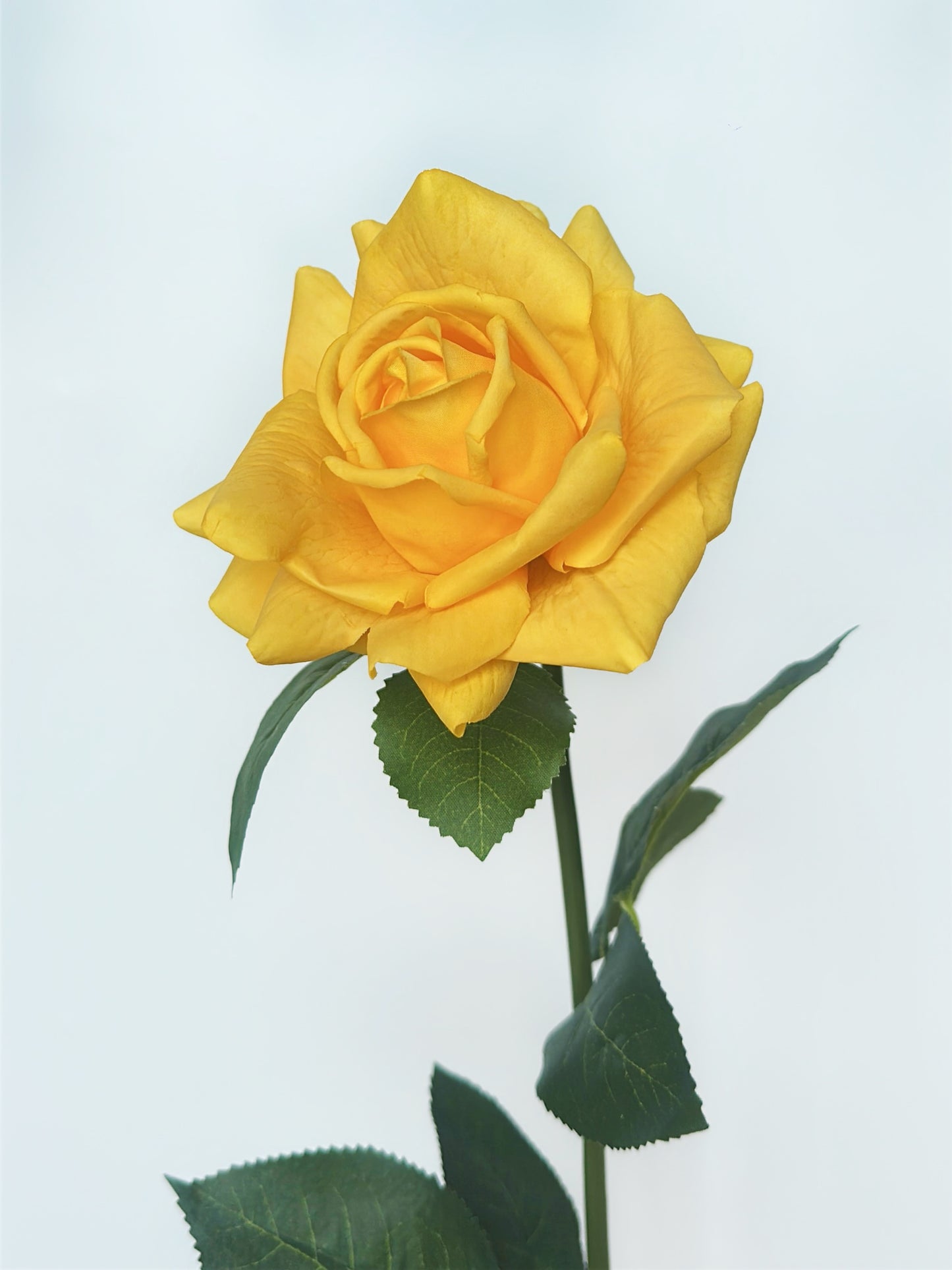 Deluxe Real Touch Rose in Sun-Kissed Yellow (Single-Stem Price)