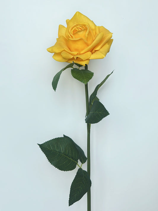 Deluxe Real Touch Rose in Sun-Kissed Yellow (Single-Stem Price)