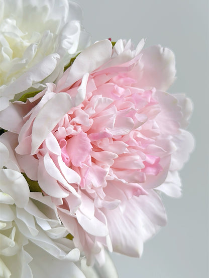 Real Touch Faux Peony in Pale Pink