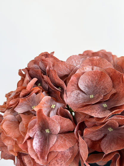 Faux Real Touch Large Leaf Hydrangea in Fawn
