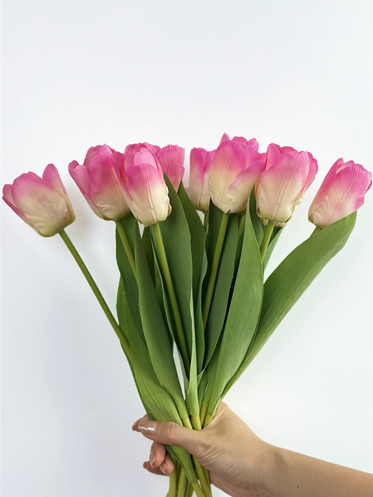 Pink Real Touch Tulip Bouquet