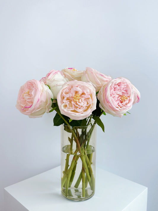 Real Touch Austin Cabbage Rose in Pink