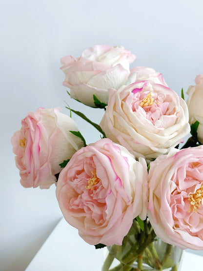 Real Touch Austin Cabbage Rose in Pink