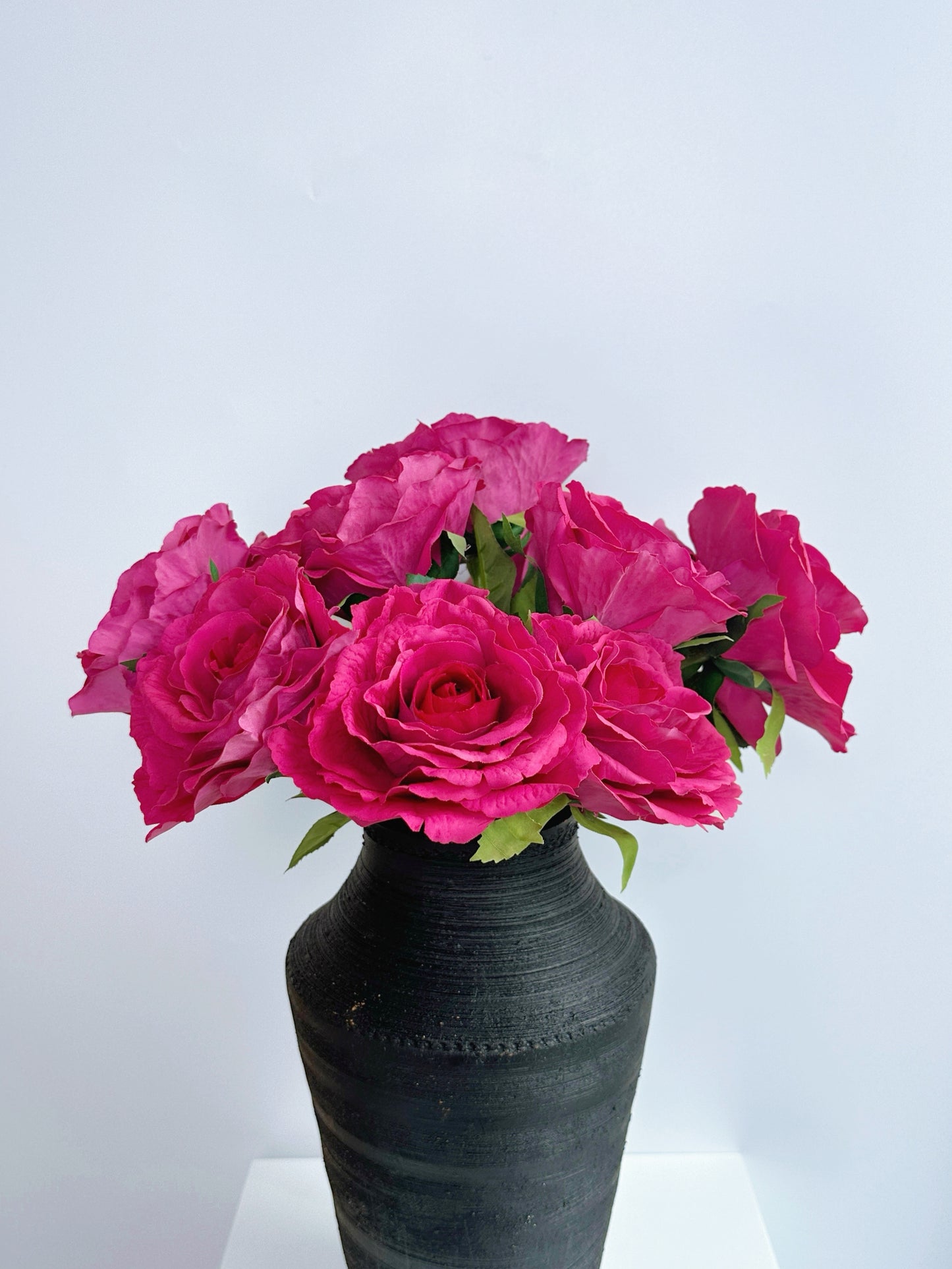 Real Touch Grand Tea Rose in Fuchsia Pink