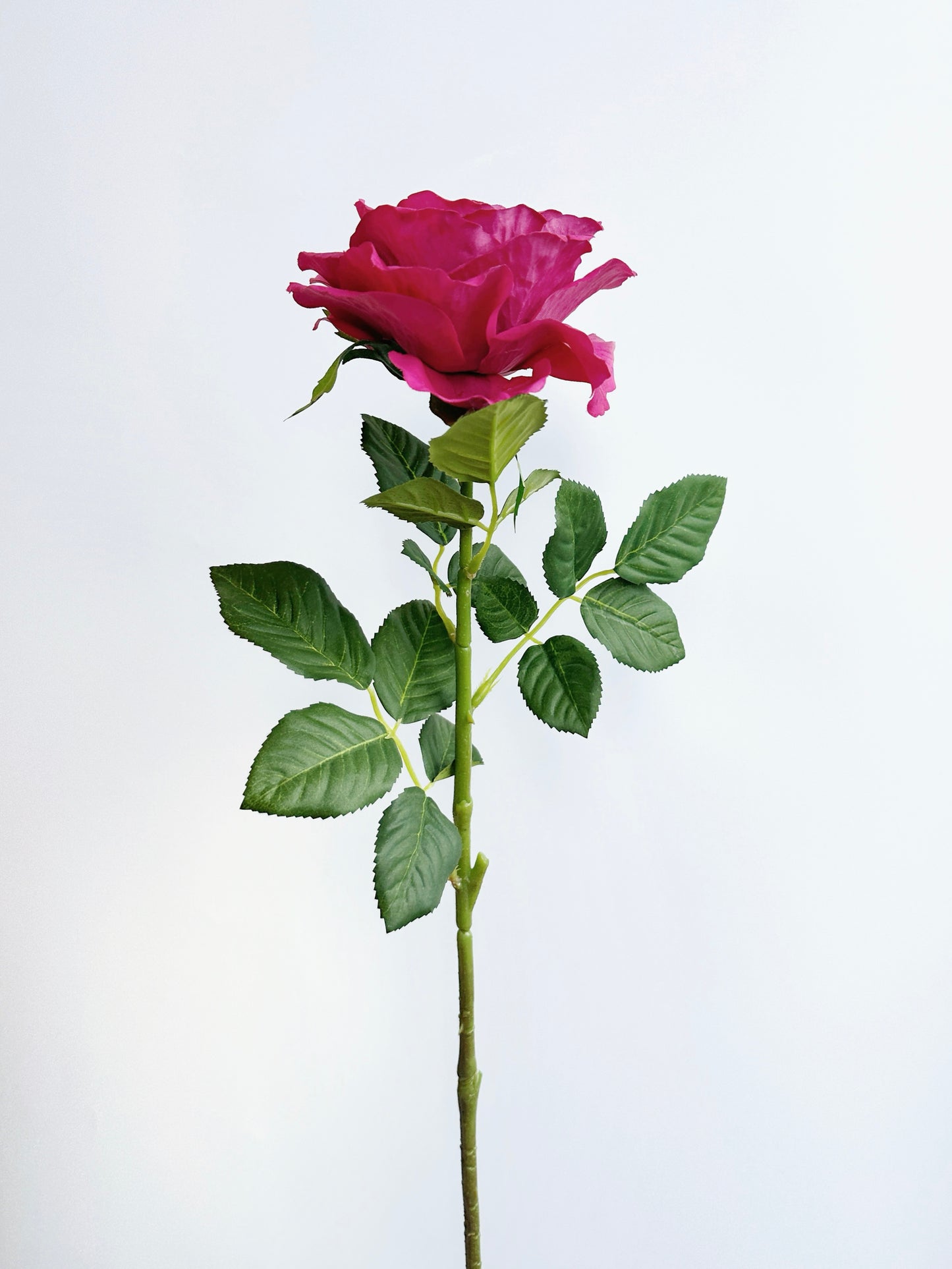 Real Touch Grand Tea Rose in Fuchsia Pink