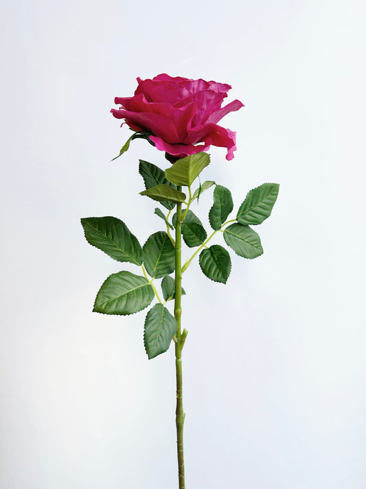 Real Touch Grand Tea Rose in Fuchsia Pink