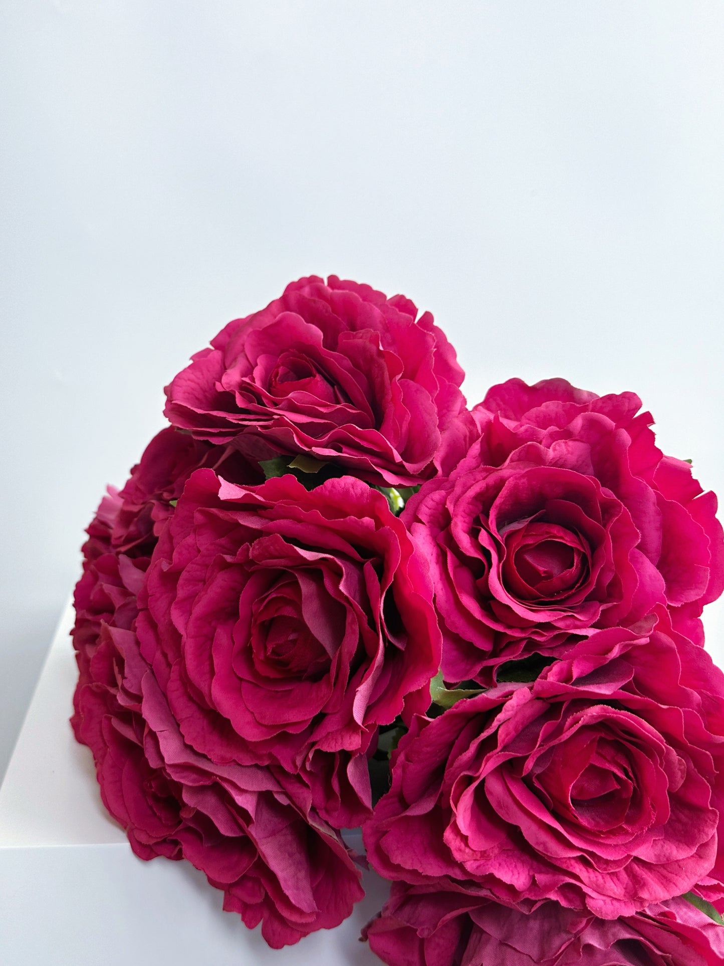 Real Touch Grand Tea Rose in Fuchsia Pink