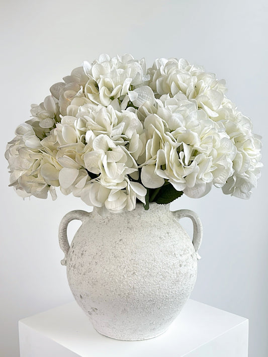 Real Touch Hydrangea in Cream White