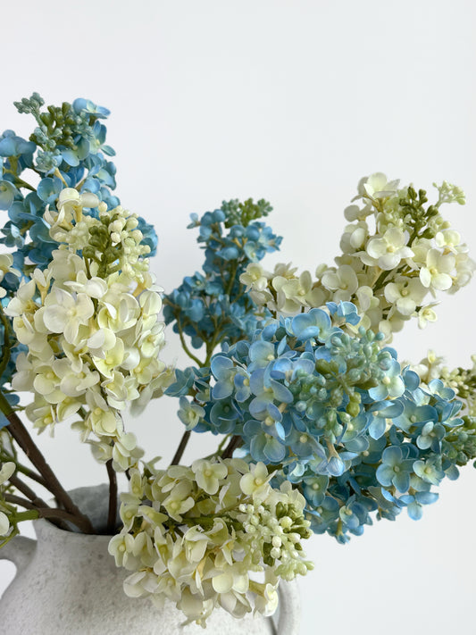 Macaron Blue Real Touch Lilac Blooming Branch