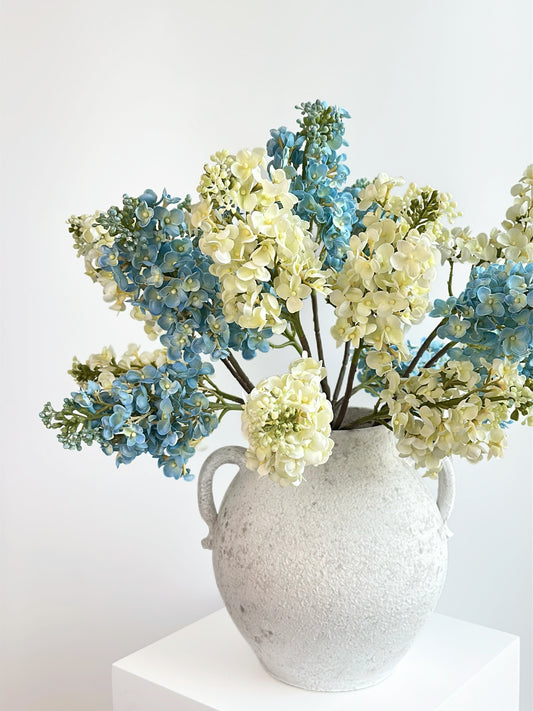 Cream Real Touch Lilac Blooming Branch