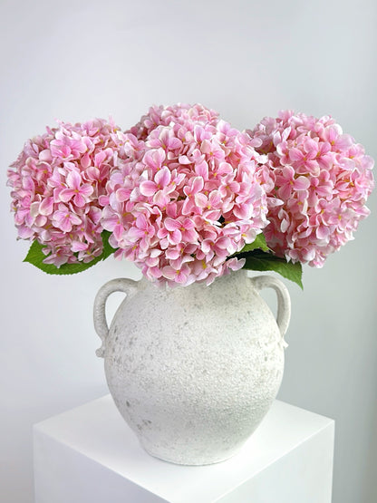 Real Touch Long Stem Hydrangea in Light Pink
