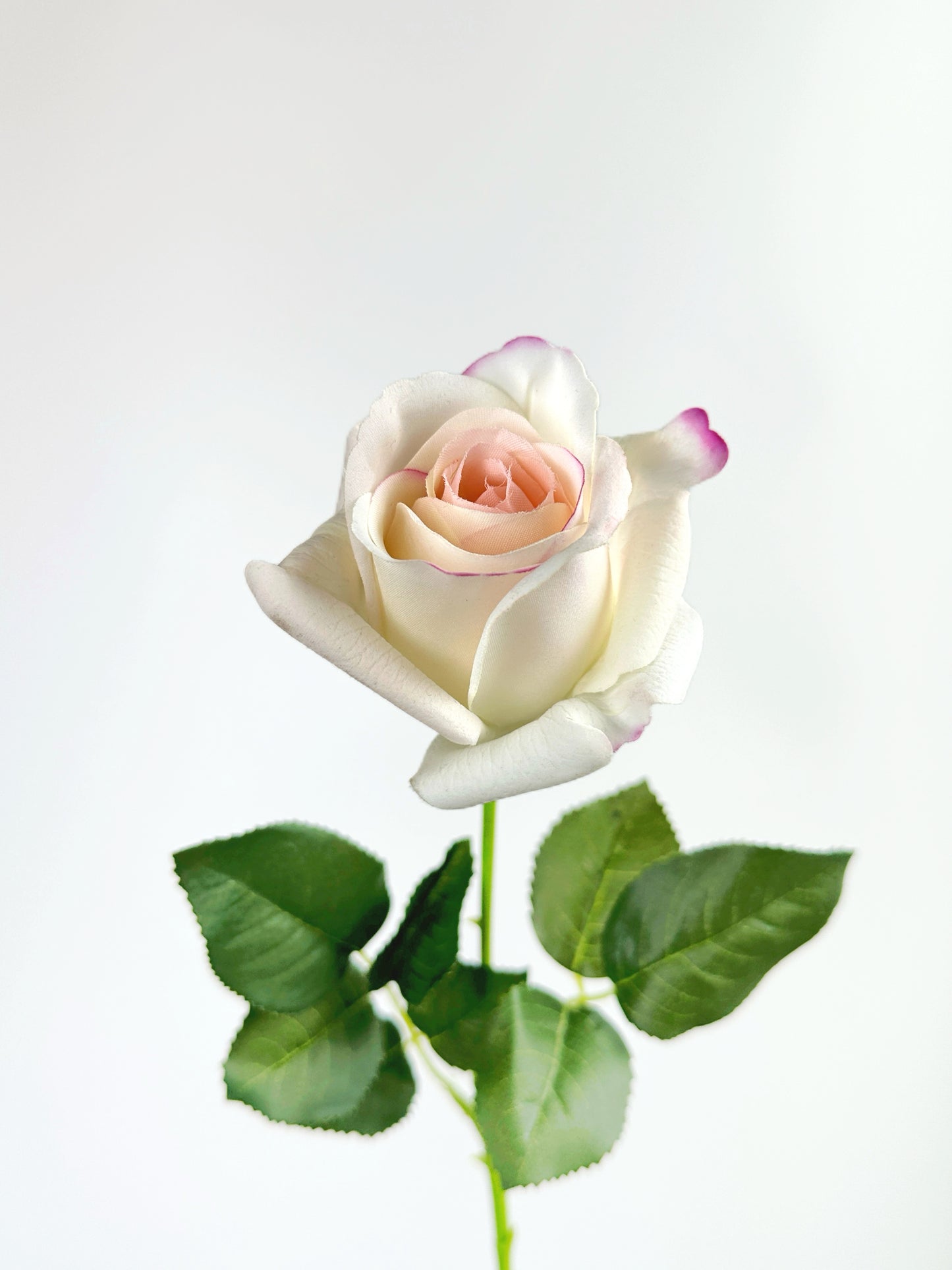Real Touch White Budding Rose