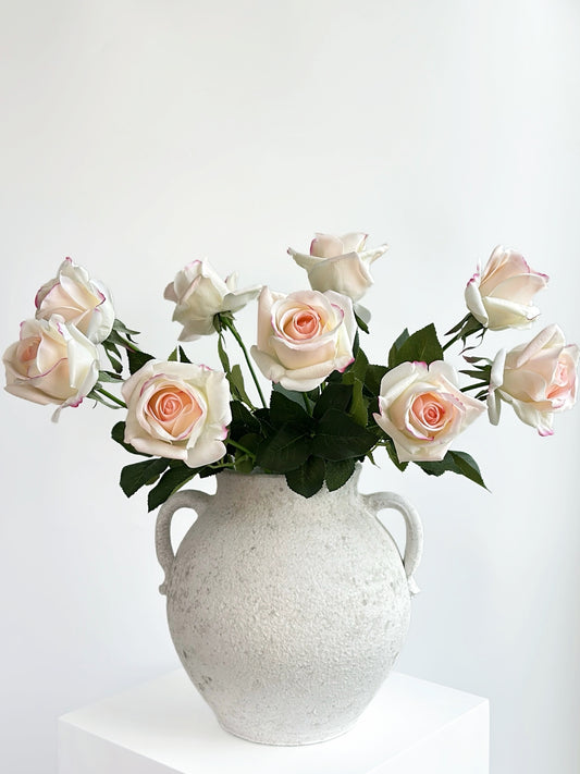 Real Touch White Budding Rose