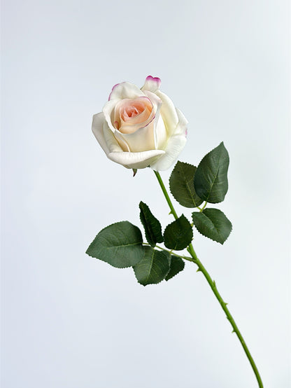 Real Touch White Budding Rose