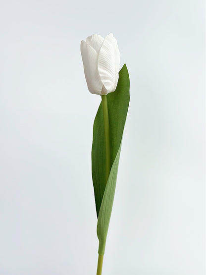 White Real Touch Tulip Bouquet