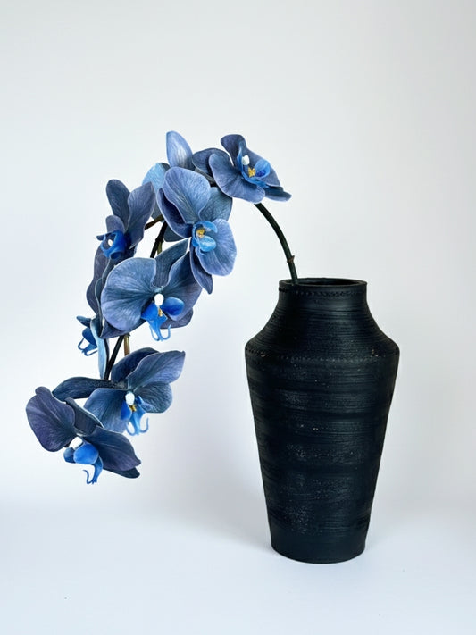Deluxe Real Touch Phalaenopsis Orchid in Enchanted Blue (Single-Stem Price)