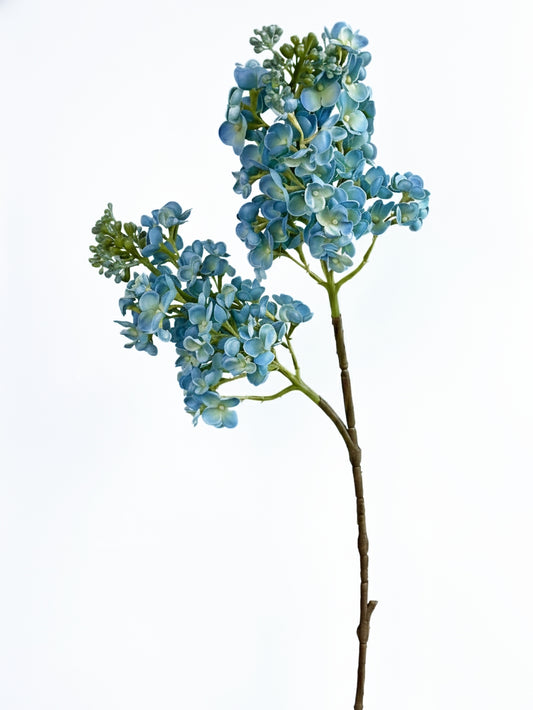Macaron Blue Real Touch Lilac Blooming Branch (Single-Stem Price)