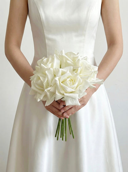 Deluxe Rose Bouquet in Cream White (Bouquet Price)