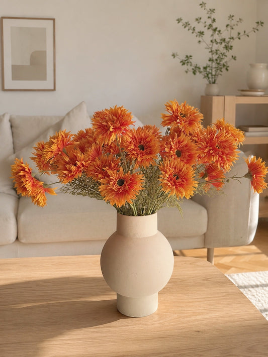 Artificial Gerbera Daisy in Golden Yellow (Single-Stem Price)